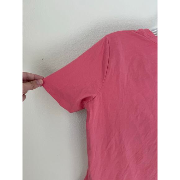 Lululemon Organic Cotton Straight Hem Crewneck Pink Tee Shirt Size Small - Picture 6 of 6